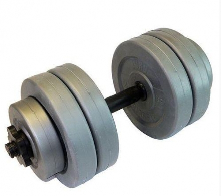 Гантель сборная винил 10 кг.(замок гайка), фото 1