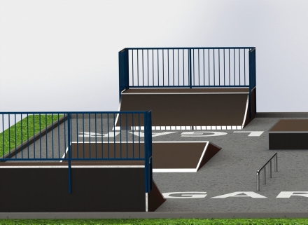 СКЕЙТБОРД ПЛОЩАДКА РАЗМЕРОМ 22Х8 М, фото 3