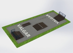 СКЕЙТБОРД ПЛОЩАДКА РАЗМЕРОМ 22Х8 М, фото 2