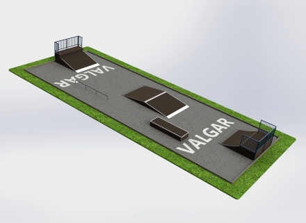 СКЕЙТБОРД ПЛОЩАДКА РАЗМЕРОМ 22Х8 М, фото 1