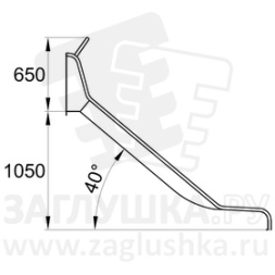 Горка из нержавеющей стали размером 1810х480 мм, фото 5