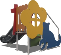 Городок с горкой ДС010 для детских игровых площадок 3-6 лет Городок с горкой ДС010 для детских игровых площадок 3-6 лет