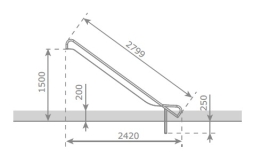 Скат KBT Steg-on L2,8 H1,3-1,5 из нержавеющей стали для игровых площадок, фото 5 Скат KBT Steg-on L2,8 H1,3-1,5 из нержавеющей стали для игровых площадок, фото 5