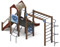 Детская игровая площадка Играйте с нами (Алтай) горка Н 1200 ДИК 2.01.1.08-04, фото 2