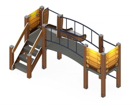 Детская игровая площадка Карапуз Эко ДИК 1.001.03-02 Н=750, фото 4