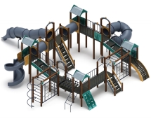 Детская игровая площадка Остров детства (Тайга) (винтовой скат) Н 2000 ДИК 2.01.8.02-33