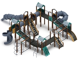 Детская игровая площадка Остров детства (Тайга) (винтовой скат) Н 2000 ДИК 2.01.8.02-33, фото 3