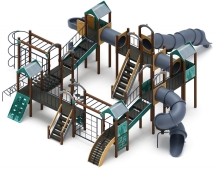 Детская игровая площадка Остров детства (Тайга) (винтовой скат) Н 2000 ДИК 2.01.8.02-33