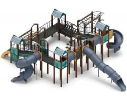 Детская игровая площадка Остров детства (Тайга) (винтовой скат) Н 2000 ДИК 2.01.8.02-33, фото 1