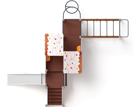 Детская игровая площадка Теремок (Пряничный домик) ДИК 2.07.02-02 H=1200, фото 5