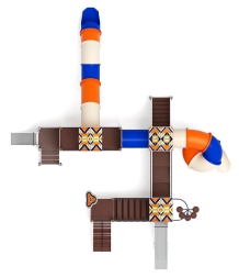 Остров детства (Калейдоскоп) (Винтовой скат) - ДИК 2.01.8.02-45 - Игровой комплекс H=2000, H=1200, Н=750, фото 5