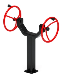 Рули (положение сидя) красный - Уличный тренажер - СТ 106-11, фото 4