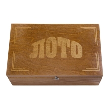 Русское Лото &quot;Классическое&quot; в темном деревянном боксе