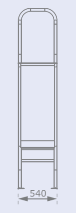 Скат KBT Stur-500 L2,7 H1,0-1,25 из нержавеющей стали для игровых площадок, фото 4