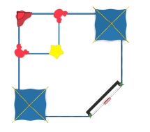Песочный дворик Коралл ПС-16 без горки для детской площадки Песочный дворик Коралл ПС-16 без горки для детской площадки
