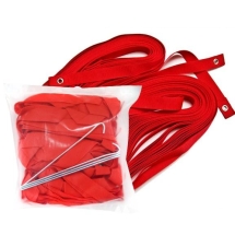 Компл. для разметки площ. для пляж. вол., арт.FS-R-№01, ленты ПЭ,шир.3 см,8х16 м,4 мет.колышка,красн