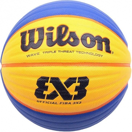 Мяч баск. WILSON FIBA3x3 Official, арт.WTB0533XB, р.6, FIBA Appr., синт. PU, бутил. кам, сине-желтый, фото 1