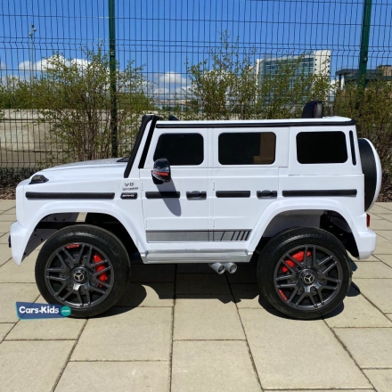 Электромобиль Mercedes-Benz AMG G63 k999kk белый, фото 10