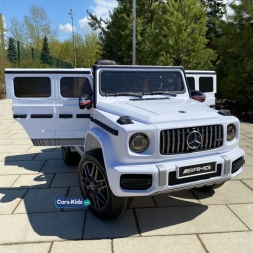 Электромобиль Mercedes-Benz AMG G63 k999kk белый, фото 4