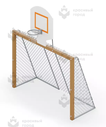 Ворота для мини футбола с баскет. кольцом, фото 1