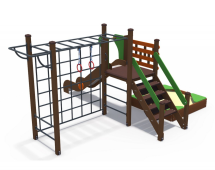 Детский игровой комплекс Май Браун с кольцами Н-1200 ДИО 04021
