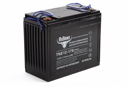 Тяговый гелевый аккумулятор RuTrike TNE 12-170 (12V135A/H C3), фото 1