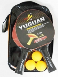 Набор для н/т YUGUAN Z-300 (2 ракетки + 3 шара) в чехле Набор для н/т YUGUAN Z-300 (2 ракетки + 3 шара) в чехле