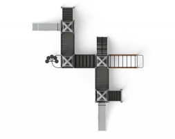 Детская игровая площадка Космопорт ДИК 2.14.07-11 серый H=1200, фото 5 Детская игровая площадка Космопорт ДИК 2.14.07-11 серый H=1200, фото 5