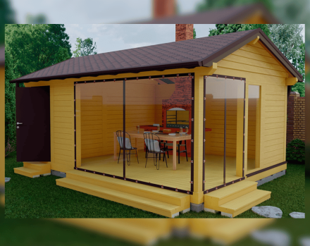 Прямоугольная беседка СМАЙЛ, фото 1