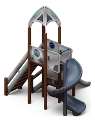 Космопорт (Серый) - ДИК 2.14.04-01.И1 - Игровой комплекс H=750 H=2000, фото 1