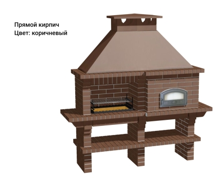 Печь Аристократ 760 Прямоугольный кирпич красный с коричневым, фото 8