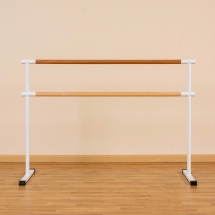 Станок хореографический ZSO напольный, двухрядный 2 м, перекладина D-40 мм Береза мобильный