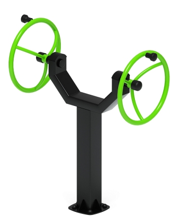 Рули (положение сидя) зеленый - Уличный тренажер - СТ 106-12, фото 4