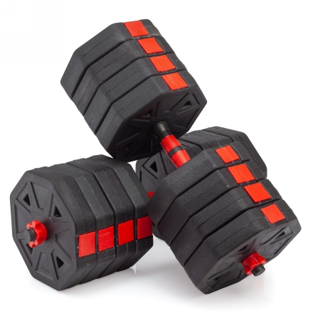 Гантели гексагональные разборные с грифом, 50 кг (2 шт. х 25 кг.) (2 места), фото 1