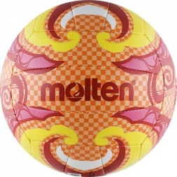 Мяч любительский для пляжного волейбола &quot;MOLTEN V5B1502-O&quot; р.5, оранжево-красно-бело-желтый