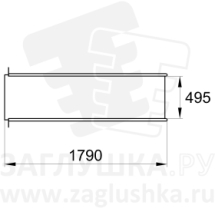 Горка из нержавеющей стали высотой 900 мм с шириной ската 495 мм
