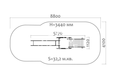 Горка Лисичка 08016 H=1500 для детской площадки, фото 3