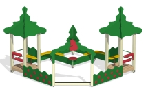 Песочный дворик Лесная поляна ПС-09.1 без горки для детской площадки Песочный дворик Лесная поляна ПС-09.1 без горки для детской площадки