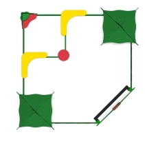 Песочный дворик Лесная поляна ПС-09.1 без горки для детской площадки Песочный дворик Лесная поляна ПС-09.1 без горки для детской площадки