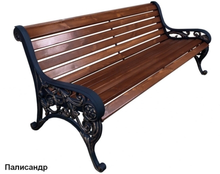 Скамейка парковая Ренессанс, Лиственница 1,5 м, фото 3