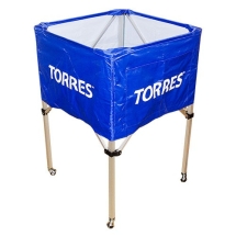 Тележка для мячей "TORRES", арт.SS11022, на 25-30 шт., дл. 67см, глуб.45 см, выс.103 см, сине-белая Тележка для мячей "TORRES", арт.SS11022, на 25-30 шт., дл. 67см, глуб.45 см, выс.103 см, сине-белая