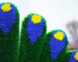 Топиари павлин Григориан, h=155 см - газон Eco, фото 13