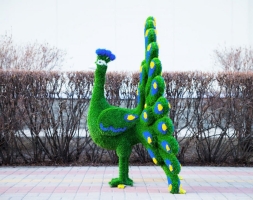 Топиари павлин Григориан, h=155 см - газон Eco, фото 4