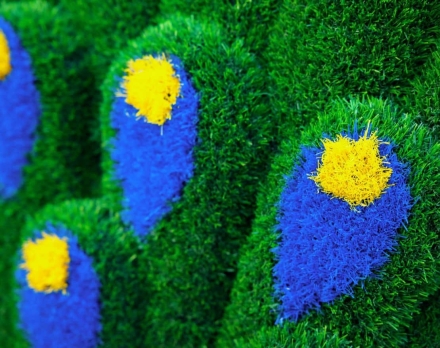 Топиари павлин Григориан, h=155 см - газон Eco, фото 12