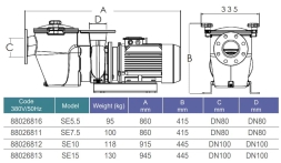 Насос с префильтром Emaux SE-7,5, фото 2
