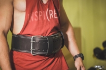 Пояс для пауэрлифтинга 100 мм, пряжка 2 иглы, трехслойный