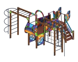Детская игровая площадка Аэроплан (Маскарад) ДИК 2.03.4.02-02 Н=1200, фото 3