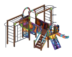 Детская игровая площадка Аэроплан (Маскарад) ДИК 2.03.4.02-02 Н=1200, фото 2
