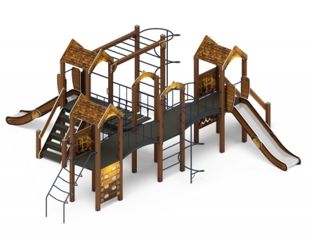 Детская игровая площадка Дворик детства Эко ДИК 2.01.4.02-02 H=1200, фото 3