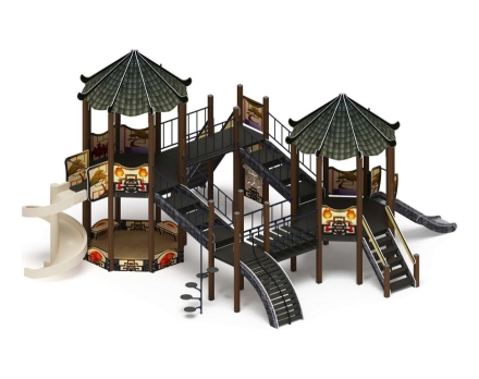 Детская игровая площадка Карнавал Шанхай ДИК 2.22.04-02 H=1200 H=2000, винтовой скат, фото 2